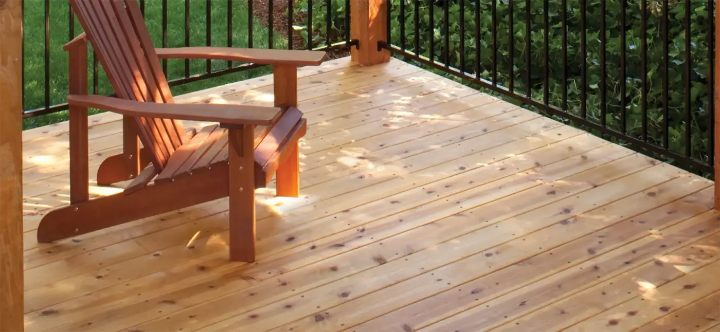 Cedar wood deck in Kirkland, WA