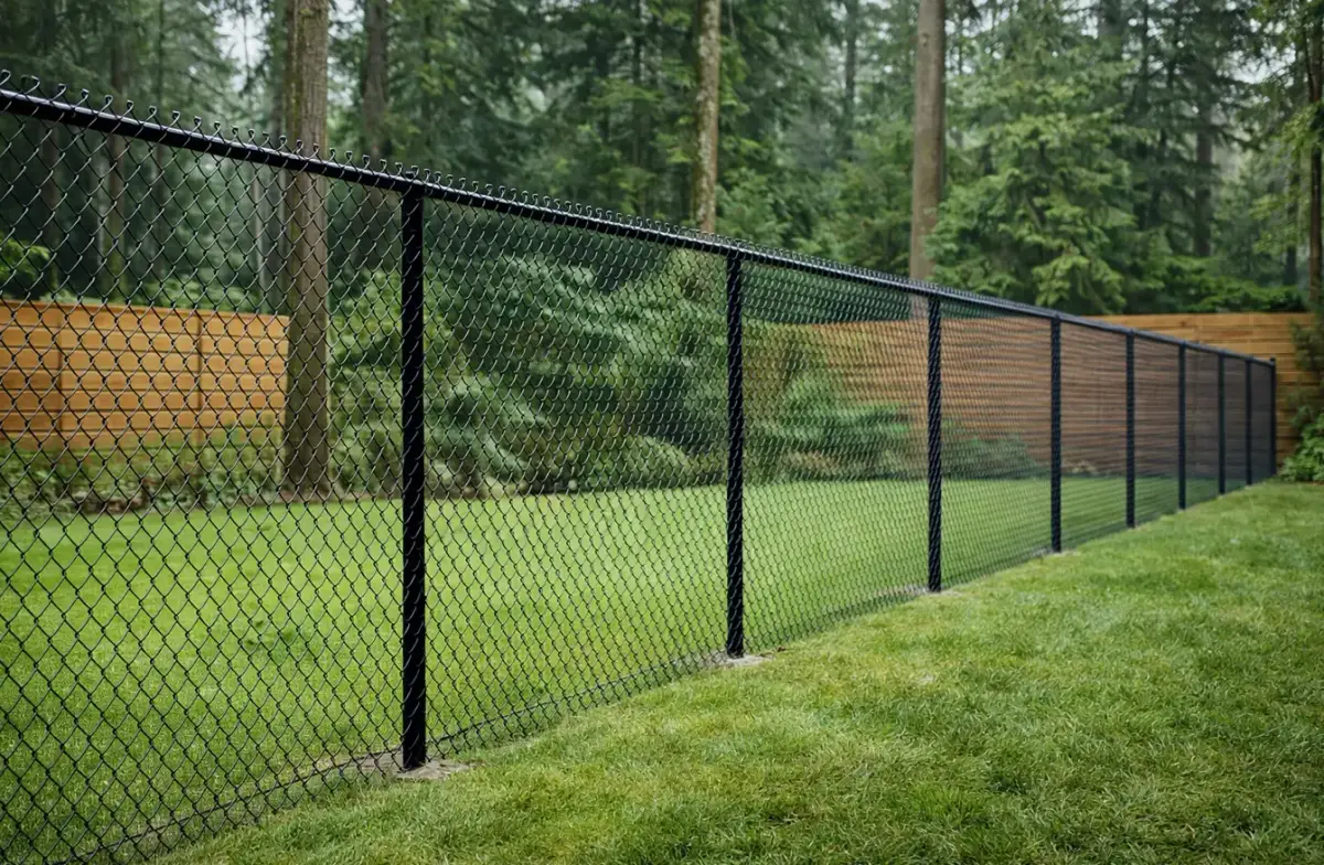 Chain link fence installed by ProLine Fencing of Kirkland